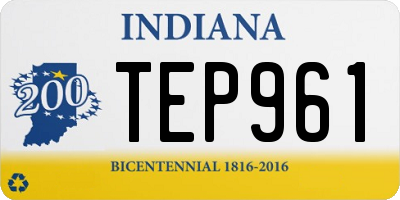 IN license plate TEP961