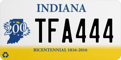 IN license plate TFA444