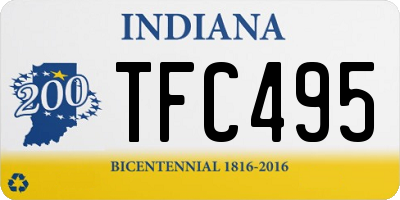 IN license plate TFC495