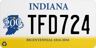 IN license plate TFD724