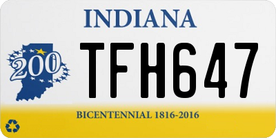 IN license plate TFH647