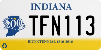 IN license plate TFN113