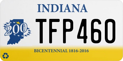 IN license plate TFP460