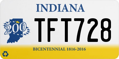 IN license plate TFT728