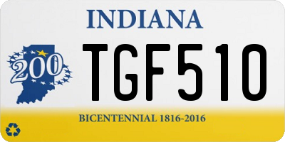 IN license plate TGF510