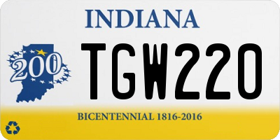 IN license plate TGW220