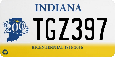 IN license plate TGZ397