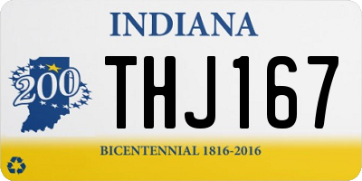 IN license plate THJ167