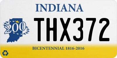 IN license plate THX372