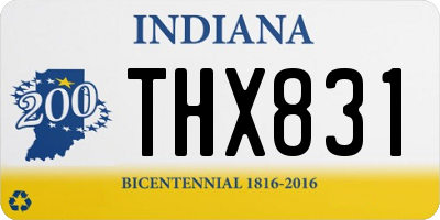 IN license plate THX831