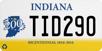 IN license plate TID290