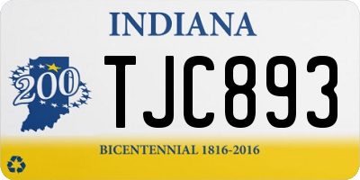 IN license plate TJC893