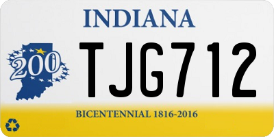 IN license plate TJG712
