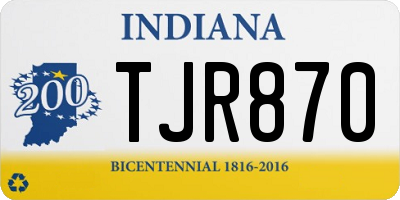 IN license plate TJR870