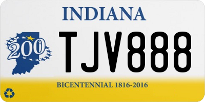 IN license plate TJV888