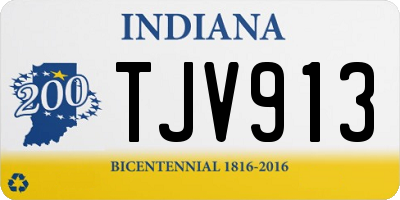 IN license plate TJV913