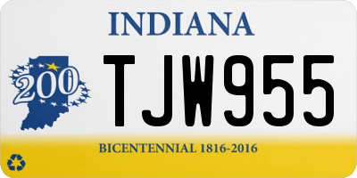 IN license plate TJW955