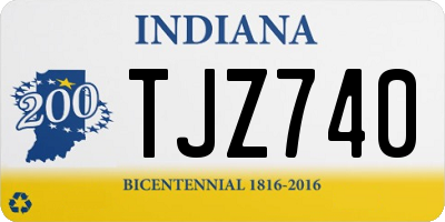 IN license plate TJZ740