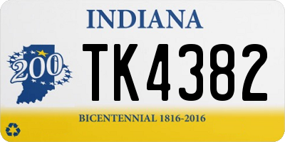 IN license plate TK4382