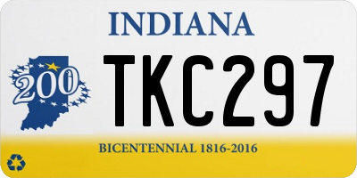 IN license plate TKC297