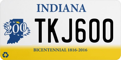 IN license plate TKJ600