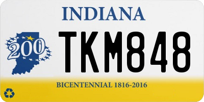 IN license plate TKM848