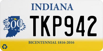 IN license plate TKP942