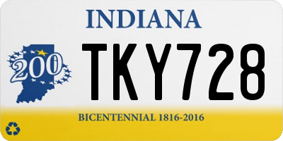 IN license plate TKY728