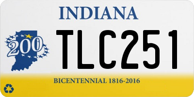 IN license plate TLC251