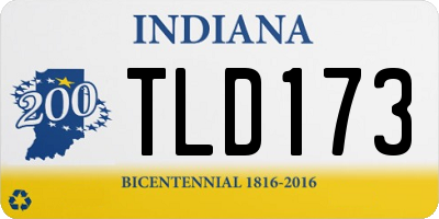 IN license plate TLD173