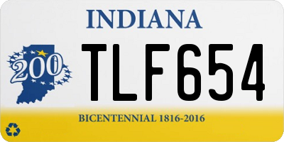 IN license plate TLF654