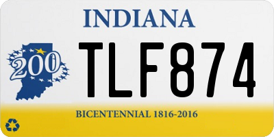 IN license plate TLF874