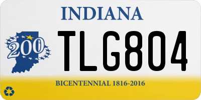 IN license plate TLG804