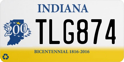 IN license plate TLG874