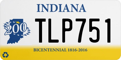 IN license plate TLP751