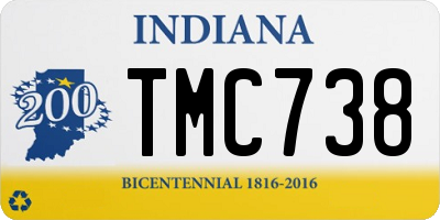 IN license plate TMC738