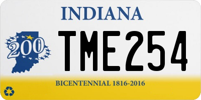 IN license plate TME254