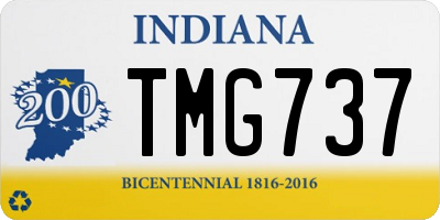 IN license plate TMG737