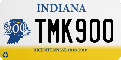 IN license plate TMK900