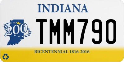 IN license plate TMM790