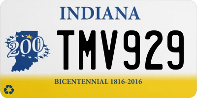 IN license plate TMV929