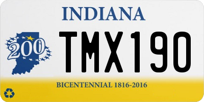 IN license plate TMX190