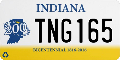 IN license plate TNG165