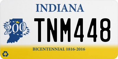 IN license plate TNM448