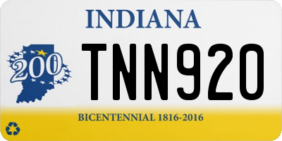 IN license plate TNN920