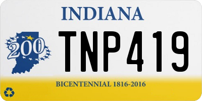 IN license plate TNP419