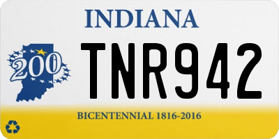 IN license plate TNR942