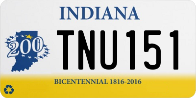 IN license plate TNU151