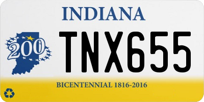 IN license plate TNX655