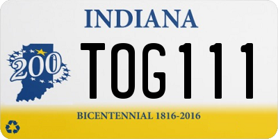 IN license plate TOG111